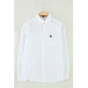Trendyol White Regular Fit Embroidered Detail Oxford Smart Shirt