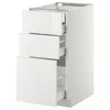 METOD / MAXIMERA Pod.orm.3front/2dnj/1srd/1vis.fiok, bela/Ringhult bela, 40x60 cm