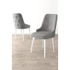 Hanah Home Set stolica Newa, 46x94x46 cm, 2 komada, Sivo-bele
