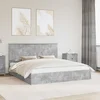 Krevet s od storage s uzglavljem Betonski sivi 200 x 200 cm