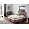 Hanah Home Bračni krevet sa prostorom za odlaganje Latte 160x38x200cm Crni