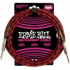 Ernie Ball Braided Straight Straight Inst Cable Črna-Rdeča 3 m Ravni - Kotni
