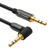 MG Angled avdio kabel 3.5mm mini jack M/M 1.5m, črna