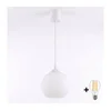 Brilagi - LED luster na sajli RETRO GLASS 1xE27/60W/230V prečnik 15 cm bela