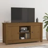 Den TV omarica medeno rjava 103x36,5x52 cm trdna borovina