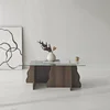 HANAH HOME Sto za dnevnu sobu Canyon Walnut Transparent