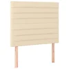 Vidaxl Vzglavje postelje kremne barve 80x5x118/128 cm blago