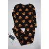 Trendyol Curve Black Teddy Bear Patterned T-shirt-Jogger Knitted Pajama Set
