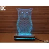 Black Cut 3D Lampa Sova, Svetloplava