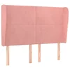 Vidaxl Vzglavje z ušesi roza 147x23x118/128 cm žamet