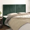 vidaXL Posteljno vzglavje 4 kosa temno zelen 90x5x78/88 cm žamet