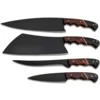 Set kuhinjskih noževa XR-38746 - 4kom / Crna / Smeđa KP38746