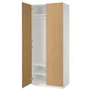 PAX / STORKLINTA Kombinacija garderobera, bela/im. hrastovine, 100x60x236 cm