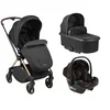 Kikka Boo Kolica Lanah 3in1 set sa auto sedištem I-Prime I-size i tvrdom korpom Black