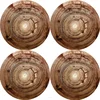 Bertoni Home Unisexs 4 Thick Round Table Pads Set Kempas