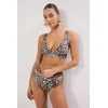 Trendyol Leopard Print Triangle Bikini Top