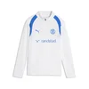 PUMA Olympique de Marseille Quarter-Zip Training Top Youth, Age, White/Royal, 7-8Y