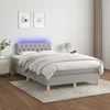 Krevet box spring s madracem LED svjetlosivi 120x200 cm tkanina