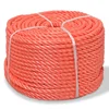 Vidaxl Zvita vrv polipropilen 12 mm 250 m oranžna