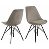 Design Scandinavia Jedilni stoli Eris (SET 2 kosa), tekstil , bež