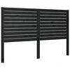 Vidaxl Posteljno vzglavje črno 156x4x100 cm trdna borovina