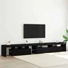 TV ormar 3 pcs Crni hrast 290 x 36,5 x 40 cm Konstruirano drvo