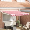 Skrovita tenda Crvena i bijela 350 x 250 cm
