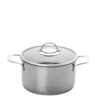 Lonec s steklenim pokrovom O 22 cm — Orion Inox - 600249