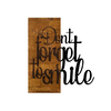 Atelier Del Sofa Zidna dekoracija Dont Forget To Smile, 47x58 cm, Crna