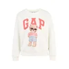 Gap Petite Majica HERITAGE bež / dimno modra / rdeča / bela
