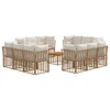Set vanjskih sofa 13 pcs Prirodna i krema bijela Poliester