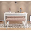 HANAH HOME Trpezarijski sto sa 2 klupe Costa 0900 White Stone