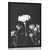 Plakat elegantne črnobele rože - 40x60 no frame