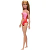 Mattel Mattel Barbie: Plaža - Lutka z blond lasmi v roza kopalkah z motivom palme (HPV19)