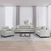 3-dijelni set sofa s jastucima svjetlosivi od mikrovlakana