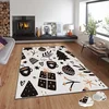 Conceptum Hypnose Tepih sa novogodišnjim motivima Asr-Crpt-35, Pravougaoni, 100x140 cm, Crno-beli