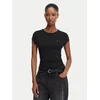 Tommy Jeans Majica Draped DW0DW22802 Črna Slim Fit