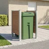 Ograda za kante za smeće Smeđa 85 x 85 x 115 cm Aluminij i WPC