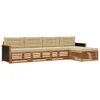 Set vanjskih sofa s jastukom 5 pcs Prirodna i bež Poliester