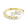 Swarovski Prstan Mesmera zlata/transparentna