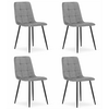 Brandless Stol KARA - svetlo siv žamet/črne noge x 4, (22055182)