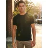 Sinsay - Pamučna slim fit majica kratkih rukava - crno