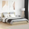 Okvir kreveta s uzglavljem LED boja hrasta sonome 140 x 200 cm