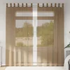 Voile zavjese s petljama 2 kom svijetlosmeđe 140x225 cm
