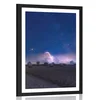 Plakat s paspartujem kopica sena v mesečnem svitu - 30x45 white