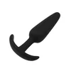 Smooth Silicone Butt Plug Black