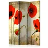artgeist Paravan Golden Field Of Poppies, 3-Delni, Dvostranski