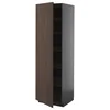 METOD Visoki element s policama, Crnosiva/Sinarp smeđa, 60x60x200 cm