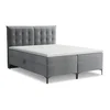 Siva boxspring postelja s prostorom za shranjevanje 160x200 cm Mikana – Makamii