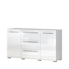 JELA KOMODA K23/PN - kolekcija Piano - Kristalno bela/Kristalno Bela HG Lak - 153x85x45 cm